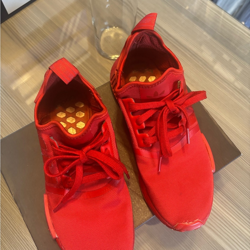 Adidas Bold Red Athletic Shoes
